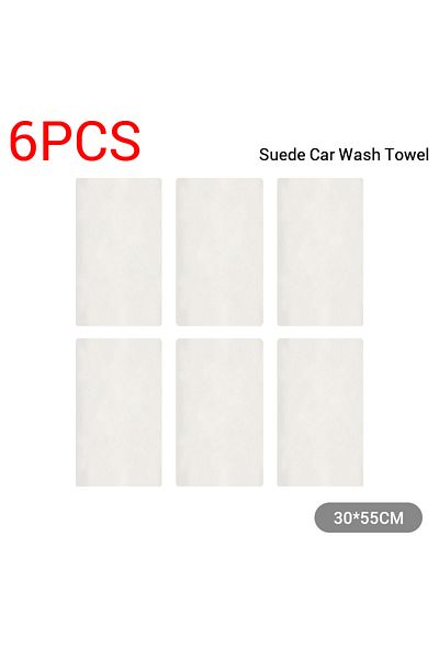 Choice 30x55cm 6pcs Seametal Car Care Cleaning Towel Natural Sheepskin Quick Drying Cloth Super Absorbent W