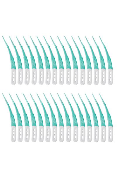 Choice 60pcs 12pcs/box Silicone Interdental Brushes, Silicone Toothpicks With Thread Oral Cleaning Tools To