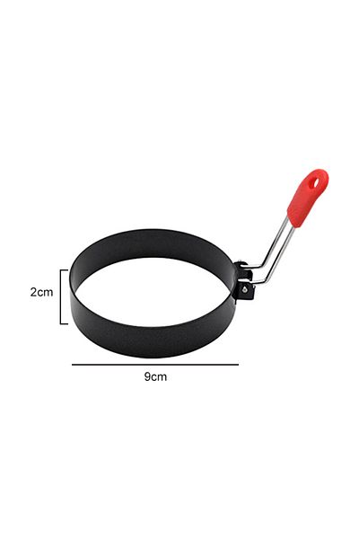 Choice Red 3.5inch Professional Stainless Steel Egg Fried Ring Nonstick Round Pancake Mold