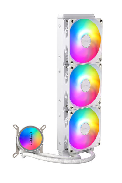 TEUCER مبرد مائي لوحدة المعالجة المركزية AF-360 WH RGB 120/240/360 مم الكل في واحد لتبريد وحدة المعالجة المركزية بالسائل المبرد بالماء
