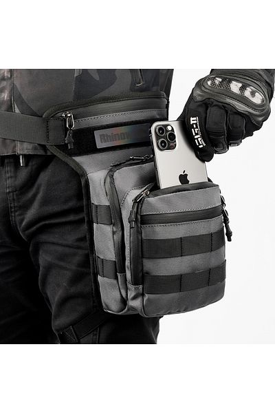 Rhinowalk 3l Waist Bag-gray Motor Waist Bag 3l Motorcycle Waist Packs Leg Bag Thigh Belt Hip Bum Tra