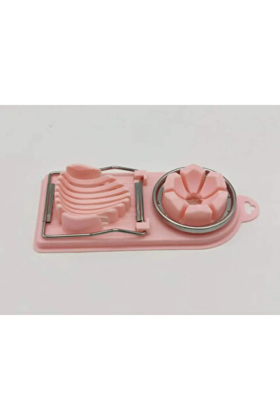 Choice قطاعة بيض متعددة الوظائف من الفولاذ المقاوم للصدأ، قالب تقطيع البيض على شكل زهرة، وردي-2-06-09