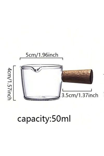 Choice Transparent-s 1pc-coffee And Milk Cup Wooden Handle Small Milk Can Glass Cup