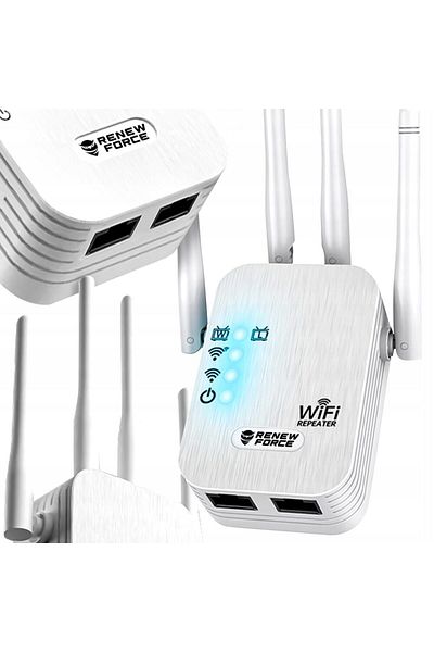 Renew Force , Range Extender WiFi Network, Transfer up to 1200Mbps, 2.4G-5G Network, WPA/WPA2 Connection
