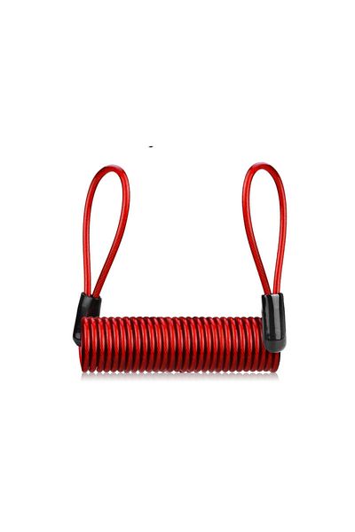 Choice Red 1.5m Bike Spring Cable Lock Anti Theft Rope Alarm Disc Lock For Motorcycle/bike Scooter Security