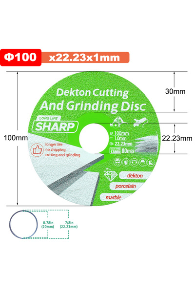 choice2 100mm Diamond Marble Saw Blade Ceramic Tile Jade Special Polishing Cu...