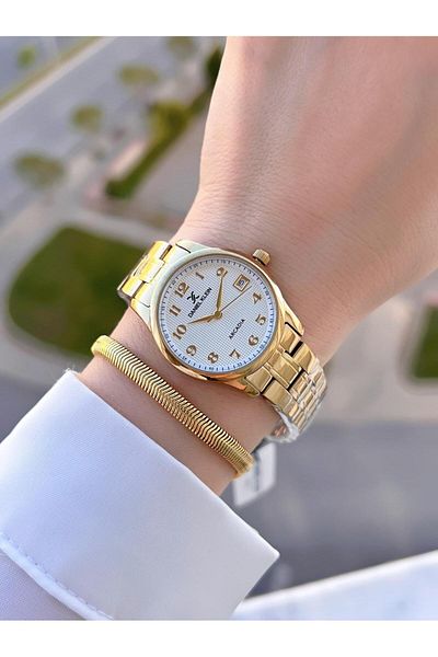 Daniel Klein Numeral Colorfast Yellow Cord 30 Meters Waterproof Ladies Wristwatch Bracelet Gift