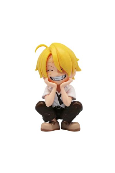 BANDAI no box One Piece Handheld Luffy Solon Sitting Q-Version Trendy Play Cartoon Anime Desktop Car Orname