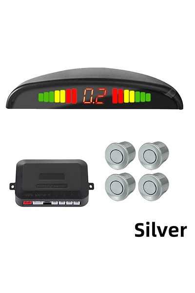 Choice Silver Hippbqcc Car Parking Sensors Parking Kit Led Display 22mm 4sensors Backlight Reverse Backup R