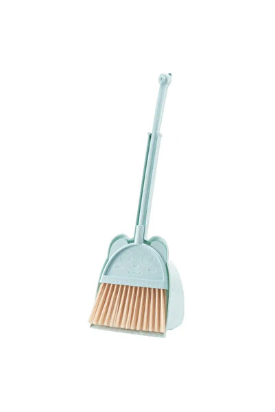 Choice مجموعة واحدة من المكنسة الصغيرة للأطفال باللون الأزرق، مجرفة الغبار، شعيرات مرنة، لعبة تظاهر للأطفال الصغار، للاستخدام الداخلي