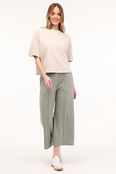 lumberjack OLIVIA 11SS102 4FX - Μπεζ γυναικείο κοντομάνικο μπλουζάκι