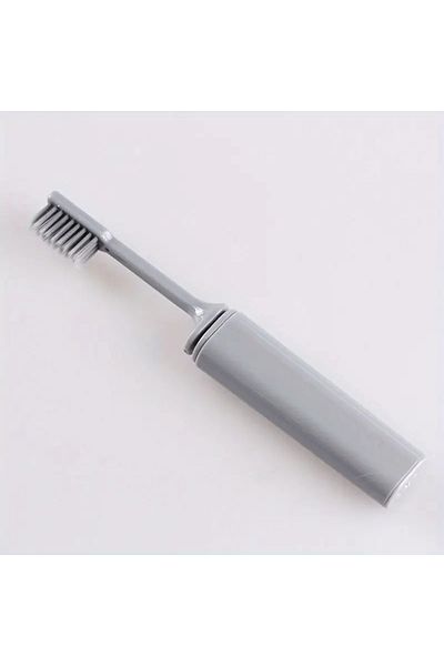 Choice Gray Portable Compact Charcoal Folding Toothbrush - Perfect For Travelcamping, And Hiking - Easy To