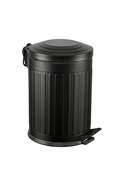 Eforeca Vintage Çöp Kovası Çizgili Siyah 12 Lt