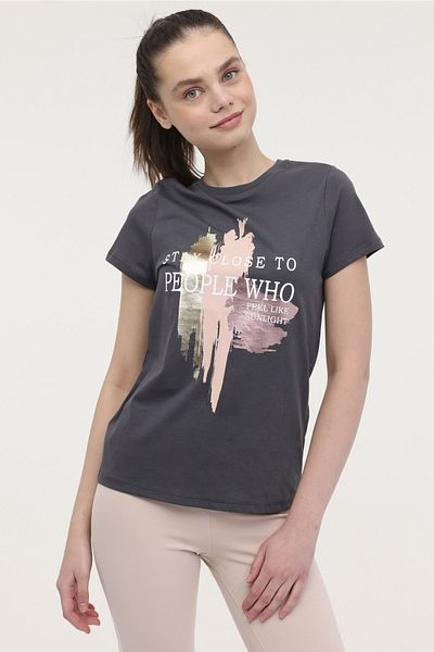 Kinetix WL LELIA 11MS250 4FX - Anthracite Women's Short Sleeve T-Shirt