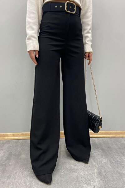 lizge giyim BOL PAÇA KEMERLİ PANTALON