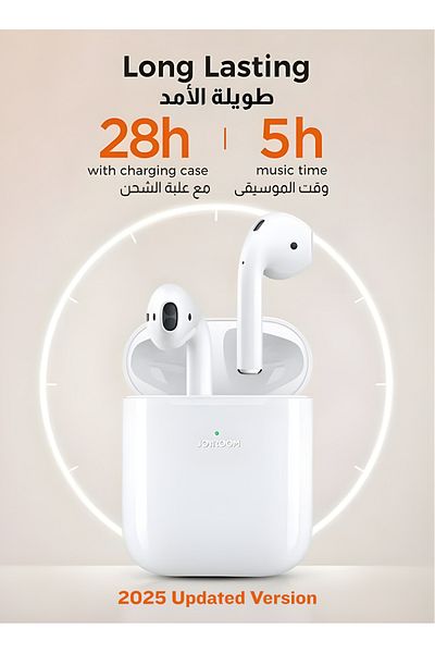 Joyroom سماعات Airpod-2 T03s بتقنية بلوتوث، إصدار 5.2، عملية إلغاء الضوضاء، مكالمات واضحة للغاية