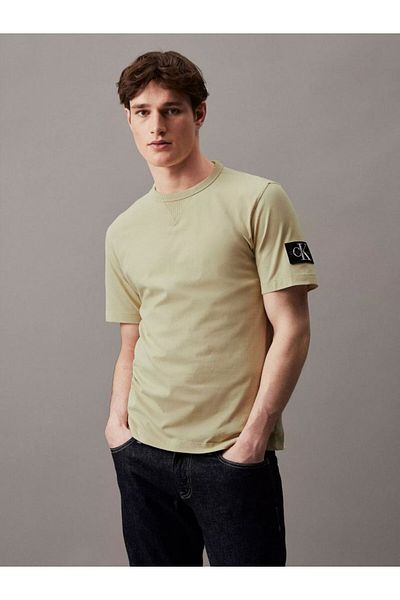 Calvin Klein Men's Logo Detailed Green T-Shirt