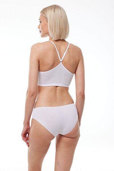 Malabadi Pachet de 6 Chiloți Modal, albi, talie medie, talie medie 187