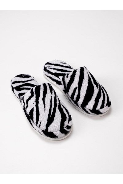 Ender Home Παντόφλες μπάνιου με μοτίβο Zebra Παντόφλες για το σπίτι Παντόφλες ξενοδοχείου Παντόφλες μητρότητας Παντόφλες με χοντρή σόλα
