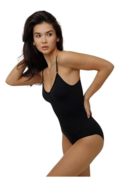 MİSTİRİK Боди Mamey Model Snap с кука за затягане долен край, боди с тънки презрамки, черен цвят