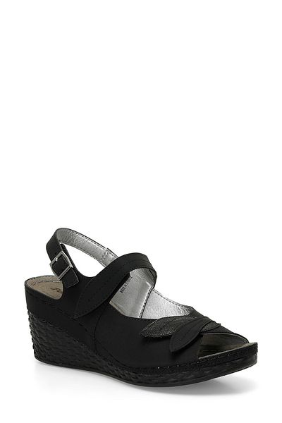 Polaris 166322.Z4FX - Black Women's Comfort Sandals