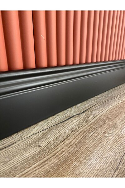 PashaDekor 10 Cm Yalı Serisi Bute Siyah Pvc Süpürgelik