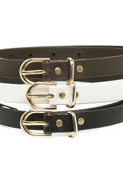 Butigo Gm Uclu -4Fx Černý dámský pásek - tenký Copr