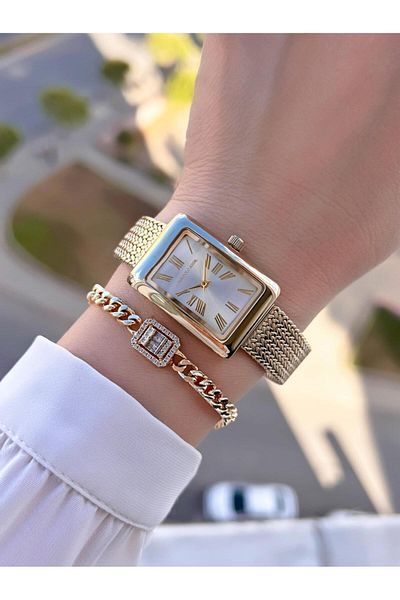 U.S. Polo Assn. U.S.Polo Assn Steel Cord 3 Atm Water Resistant Women Wrist Watch+Bracelet Gift Uspa.2105.04