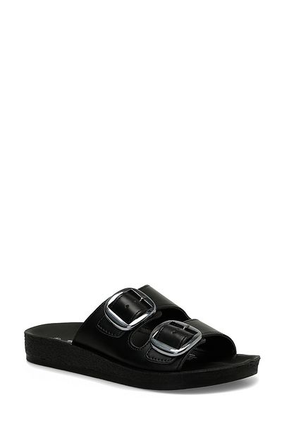 Polaris 401056Z4FX Black Women's Flat Slippers