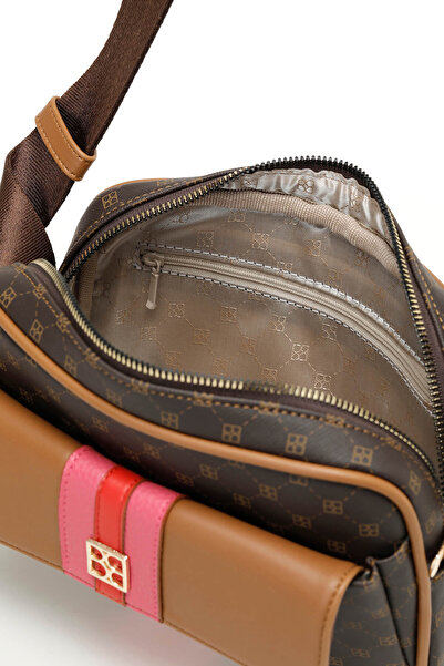 Butigo Dámská crossbody kabelka MNG PU DTY CPRZ 4FX BROWN MULTI