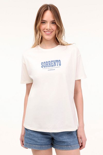 lumberjack WL SORENTO 11SS179 4FX Ecru Tricou cu mânecă scurtă pentru femei