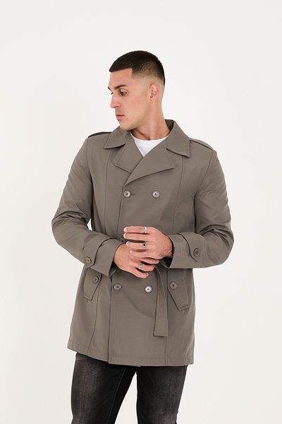 LEBS Belted Men's Seasonal Trench Coat