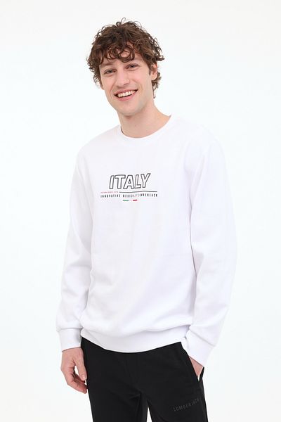 lumberjack ml Renato 16ıtl413 5fx Λευκό ανδρικό φούτερ