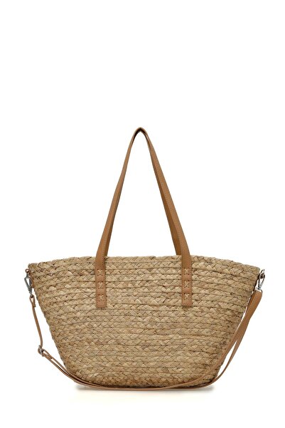 Butigo Wicker Kova Omz 4Fx Sand Women's Shoulder Bag