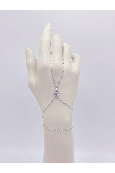 Bijuty Silver Colored Steel Shahmeran with White Heart Figure