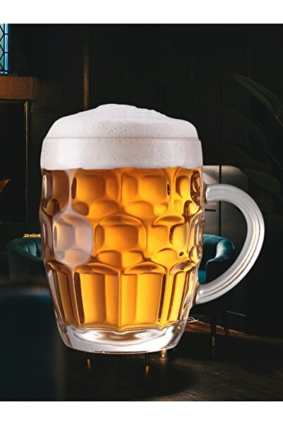 Paşabahçe 590 Cc-Ml-4 Pieces-With Handle-Special Series-Glass Beer Glass.