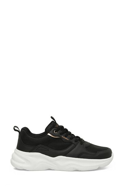 Kinetix Welor Pu W 4Pr Black Women's Sneakers