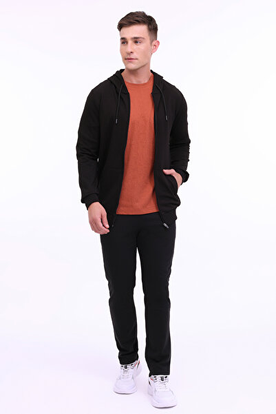 Kinetix Mb Sn87 Fz Hd 4Pr Men's Black Tracksuit Top