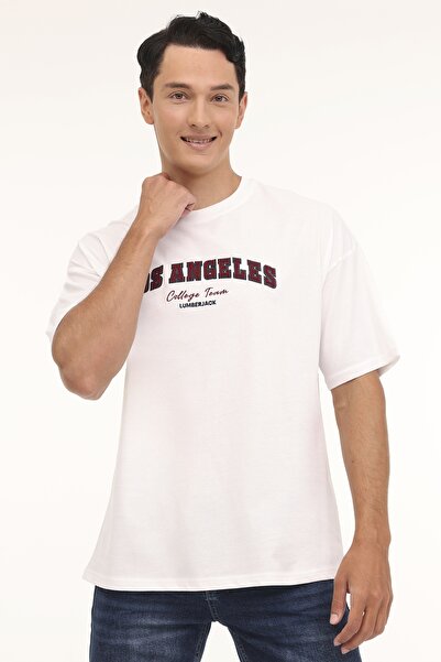 lumberjack Ανδρικό κοντομάνικο μπλουζάκι ML FRAN 11ID111 4PR Ecru