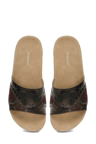 Polaris 607018.Z4PR Kahverengi Kadın Terlik