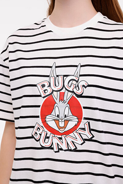 lumberjack Γυναικείο κοντομάνικο μπλουζάκι WL PORKY 11GFL1012 4FX Ecru