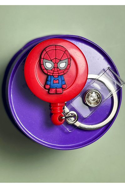 dr hande Yoyo Id Badge with Key “Spiderman” ! !Specify the Color You Want in the Order Note! !