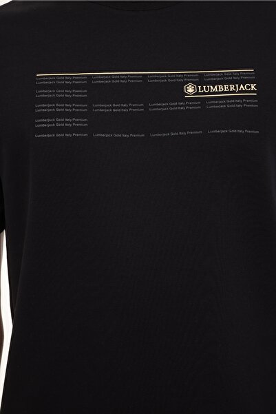 lumberjack ML ZOME 11ITL-GD10 4PR černé pánské tričko s krátkým rukávem