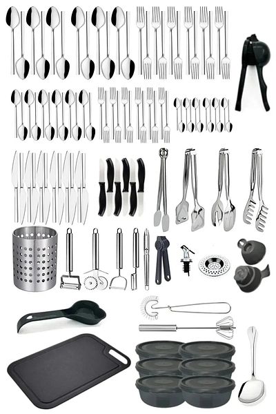Seyese 12 Pieces Spoon Knife Set - Dowry Cooking and Serving Supplies Utensil