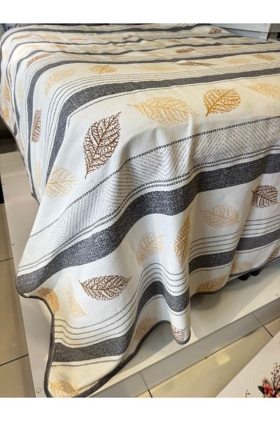 ŞENER HOME Leaf Pattern Printed 150X240 Cm. Single Single Pike