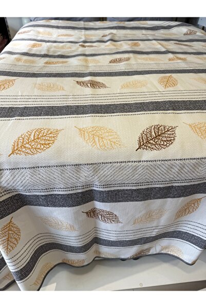 ŞENER HOME Leaf Pattern Printed 150X240 Cm. Single Single Pike