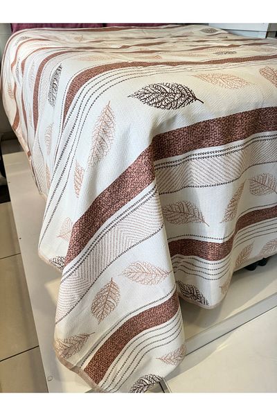 ŞENER HOME Leaf Pattern Printed 150X240 Cm. Single Single Pike