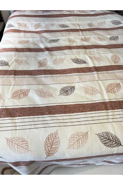 ŞENER HOME Leaf Pattern Printed 200X240 Cm. Double (Battal) Single Pike