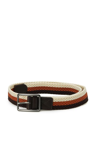 lumberjack Ανδρική ζώνη BL SERIT LASTIK ORG 5FX BROWN MULTI