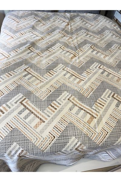 ŞENER HOME Meander Pattern Printed 200X240 Cm. Double (Battal) Single Pike